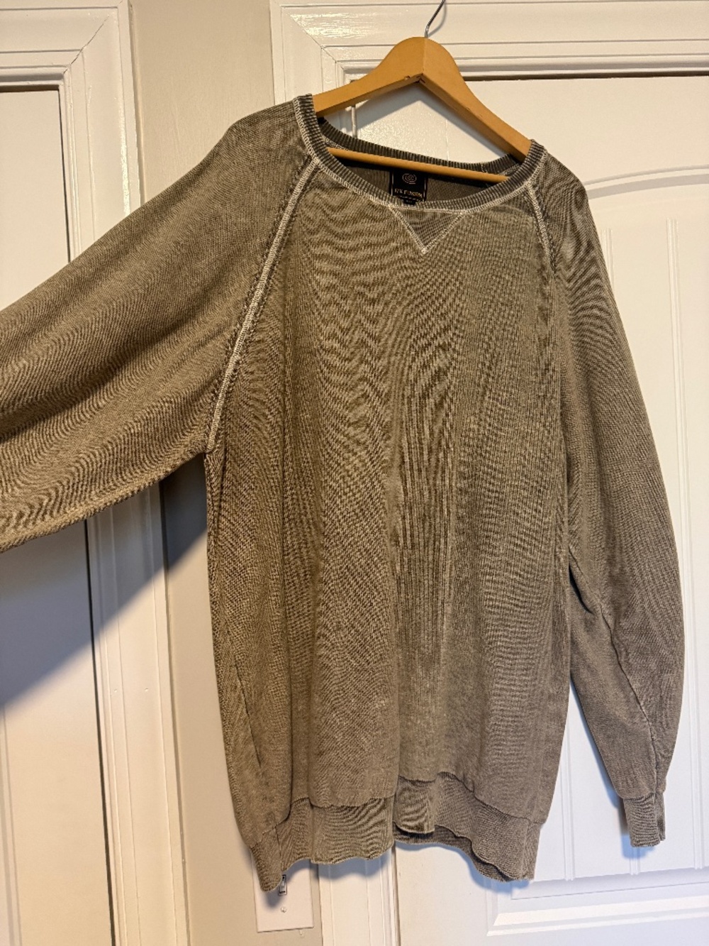 FX Fusion Crewneck Sweatshirt Men’s 2XL Gray/ Khaki Green Pullover Lightweight